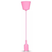 Roze Hanglamp aan een koord 1x E27 / 60W / 230V