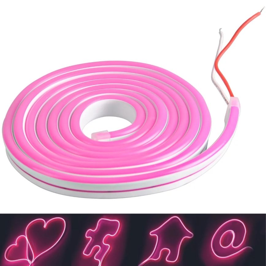 Roze LED Strip NEON 5 m LED/27W/12V IP65
