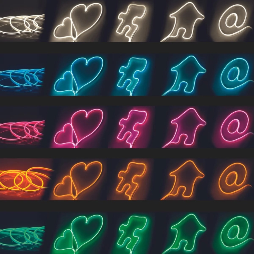 Roze LED Strip NEON 5 m LED/27W/12V IP65