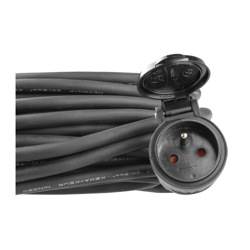 Rubberen verlengsnoer 1x 20 m IP44
