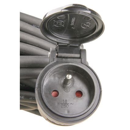 Rubberen verlengsnoer 1x 20 m IP44