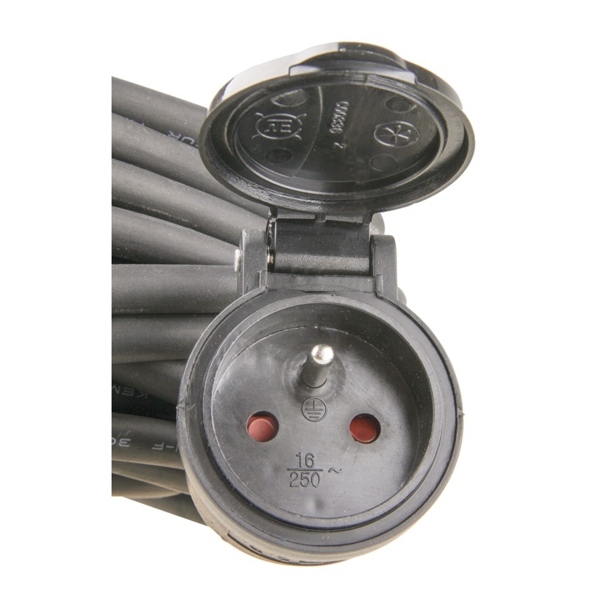 Rubberen verlengsnoer 1x 20 m IP44