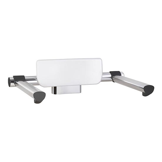 Rugsteun 60x18,5 cm zilver/wit