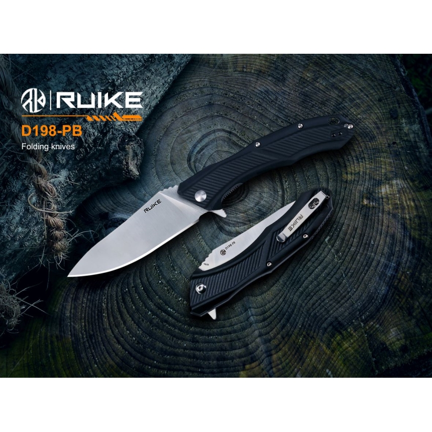 Ruike RUD198PB - Opvouwbaar zakmes 23,1 cm zwart