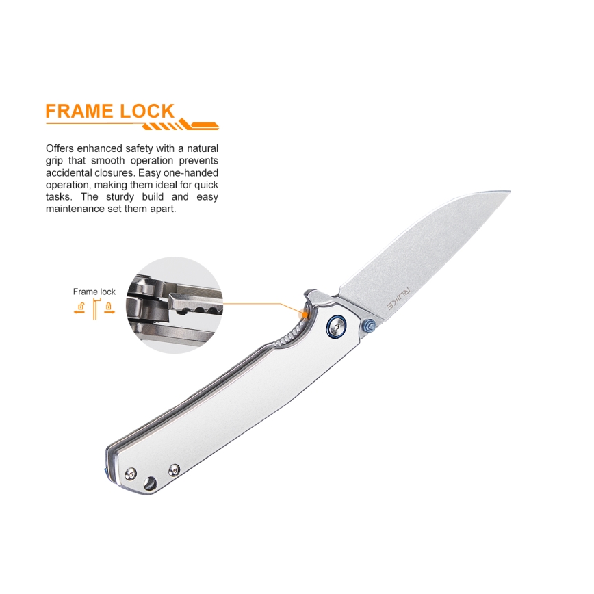 Ruike RUP801SF - Opvouwbaar zakmes 20 cm zilver