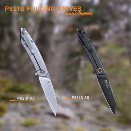 Ruike RUP831SSA - Opvouwbaar compact mes 19,5 cm zilver