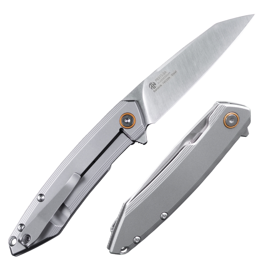 Ruike RUP831SSA - Opvouwbaar compact mes 19,5 cm zilver