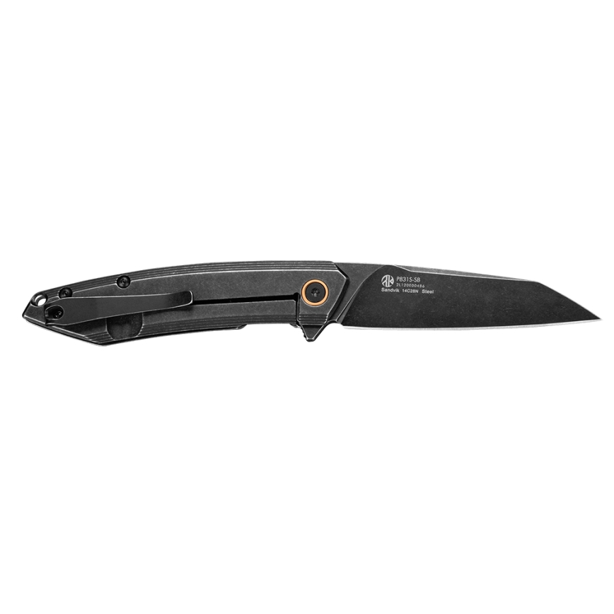 Ruike RUP831SSB - Opvouwbaar compact mes 19,5 cm zwart