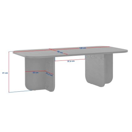 Salontafel AKIRA 120x60 cm travertijn
