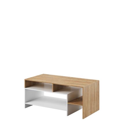 Salontafel ALVA 53x120 cm wit/eik Grande