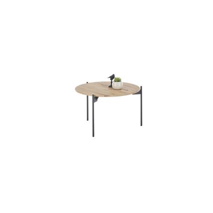 Salontafel AURA Ø 55 cm eik/antraciet