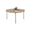 Salontafel AURA Ø 74 cm eik/antraciet