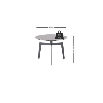 Salontafel BALANCE Ø 60 cm grijs/antraciet