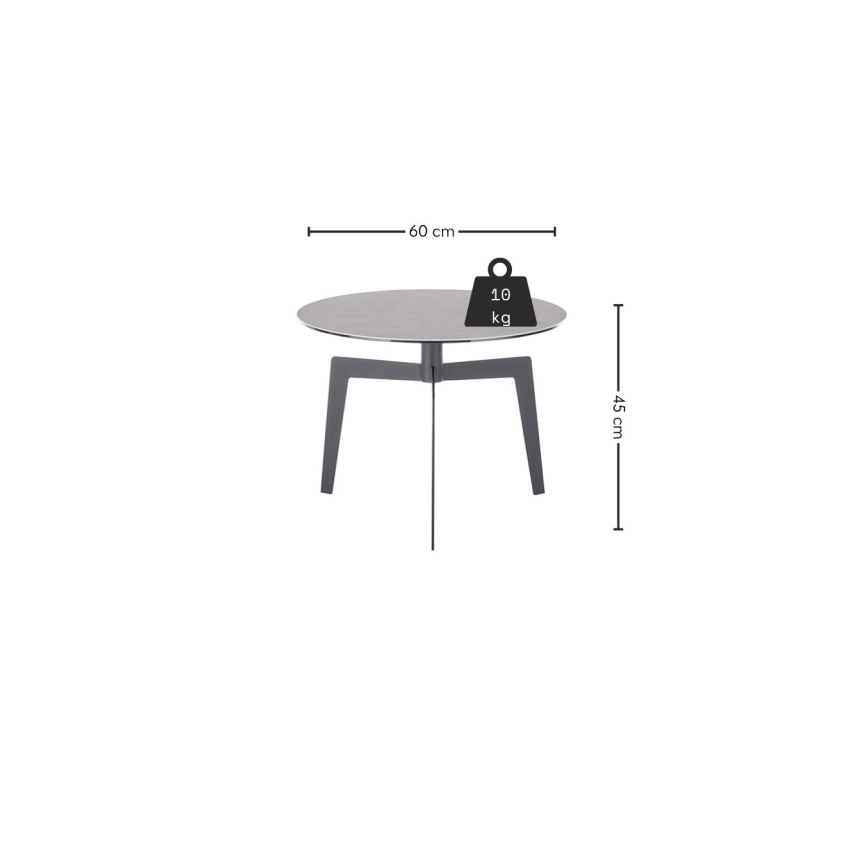 Salontafel BALANCE Ø 60 cm grijs/antraciet