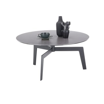 Salontafel BALANCE Ø 80 cm grijs/antraciet