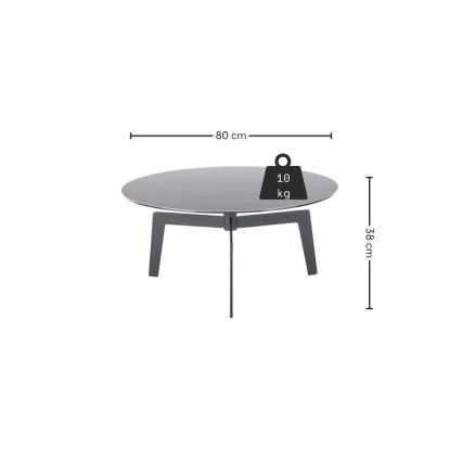 Salontafel BALANCE Ø 80 cm grijs/antraciet