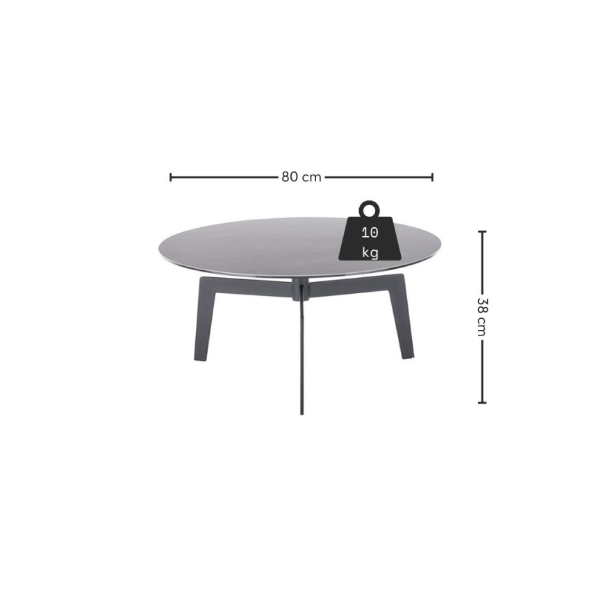 Salontafel BALANCE Ø 80 cm grijs/antraciet