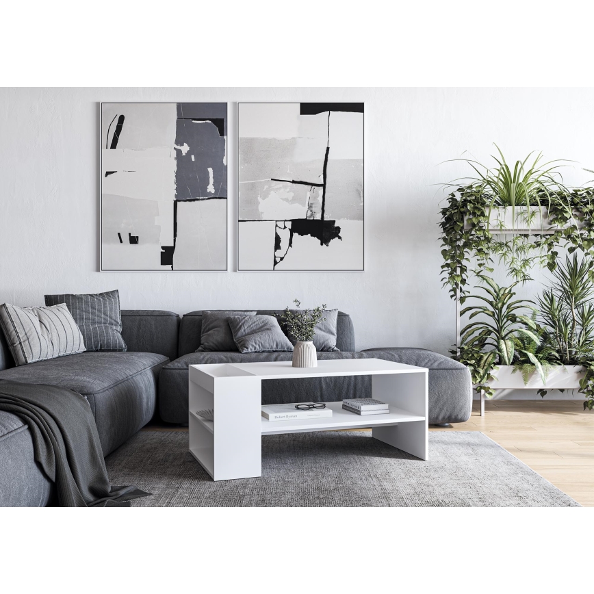 Salontafel BELA 100 x 42 cm, wit