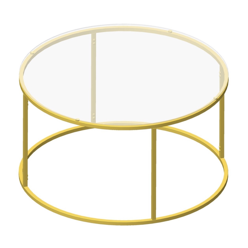 Salontafel BERLIN 80x45 cm goud/helder