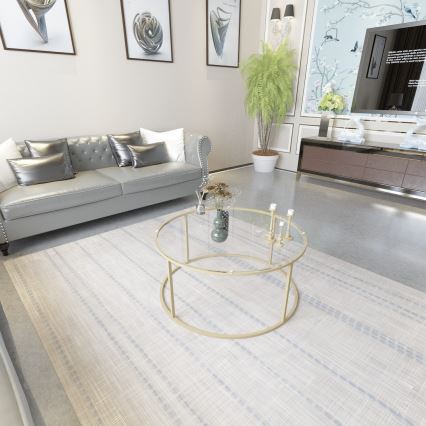 Salontafel BERLIN 80x45 cm goud/helder