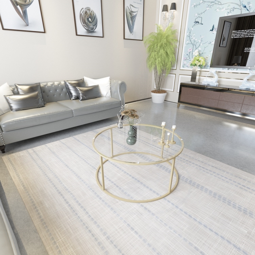 Salontafel BERLIN 80x45 cm goud/helder