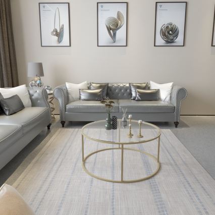 Salontafel BERLIN 80x45 cm goud/helder