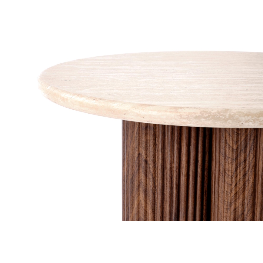 Salontafel CALDO Ø 50 cm bruin/beige