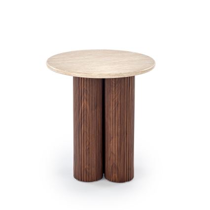 Salontafel CALDO Ø 50 cm bruin/beige