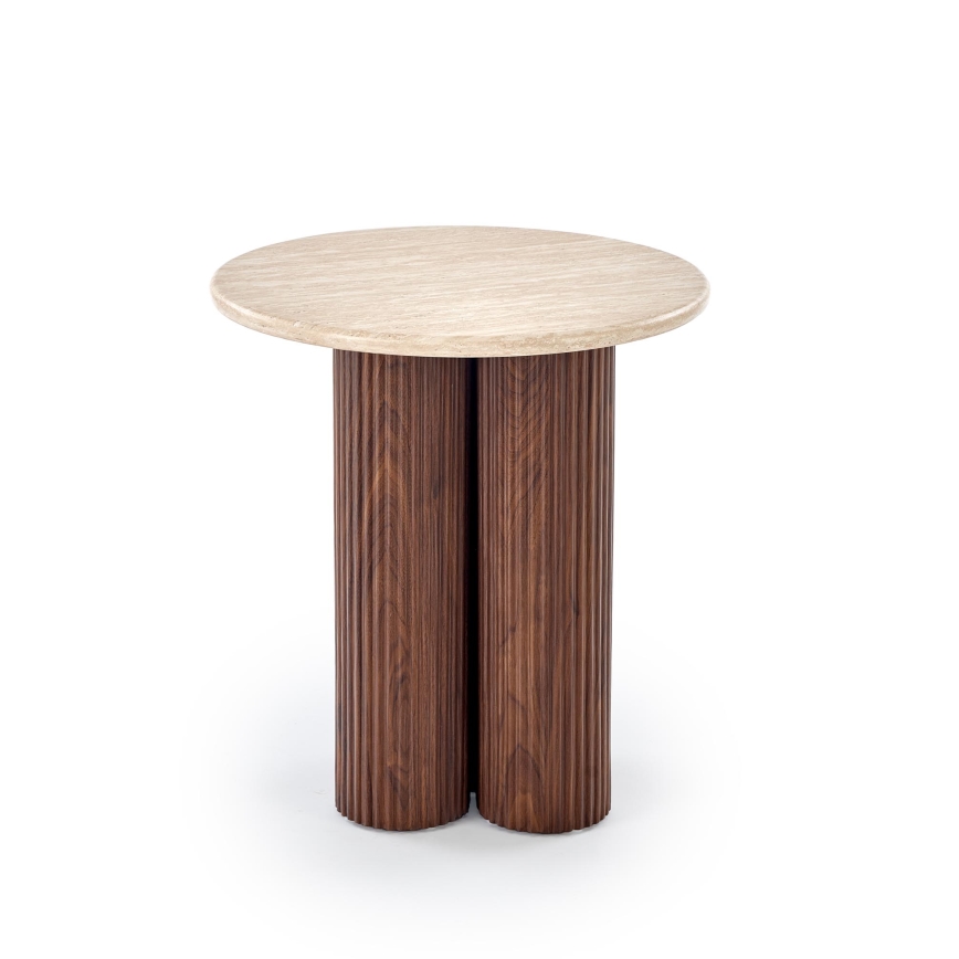 Salontafel CALDO Ø 50 cm bruin/beige