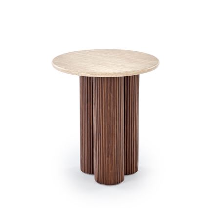 Salontafel CALDO Ø 50 cm bruin/beige
