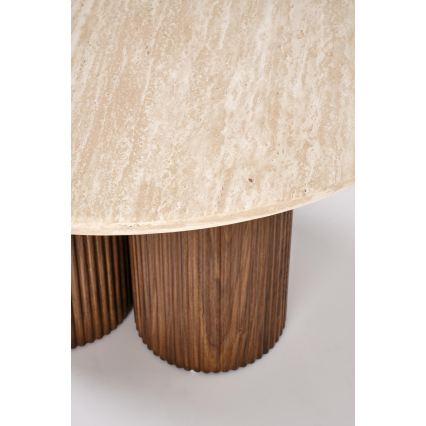Salontafel CALDO Ø 80 cm, bruin/beige