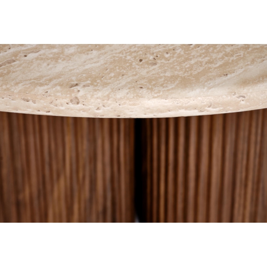 Salontafel CALDO Ø 80 cm, bruin/beige