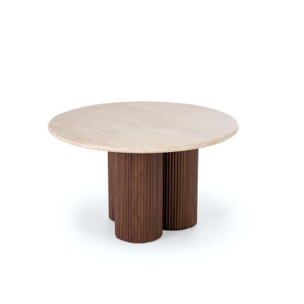 Salontafel CALDO Ø 80 cm, bruin/beige