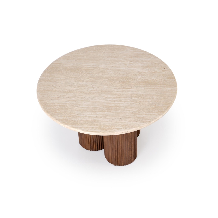 Salontafel CALDO Ø 80 cm, bruin/beige