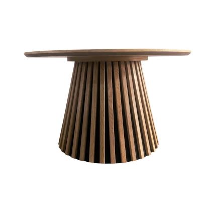 Salontafel CARINA Ø 75 cm eiken/zwart