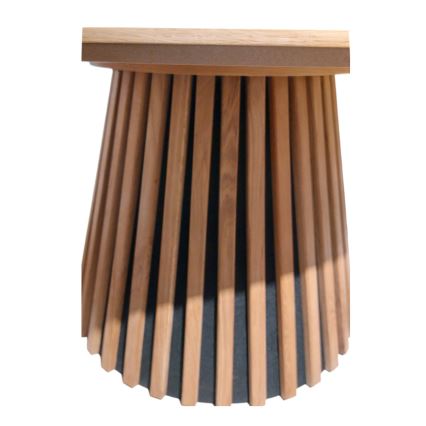 Salontafel CARINA Ø 75 cm eiken/zwart