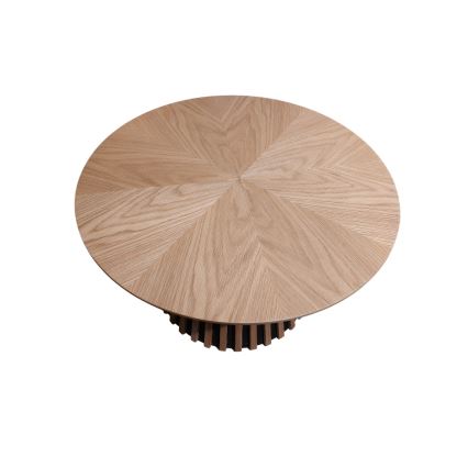 Salontafel CARINA Ø 75 cm eiken/zwart