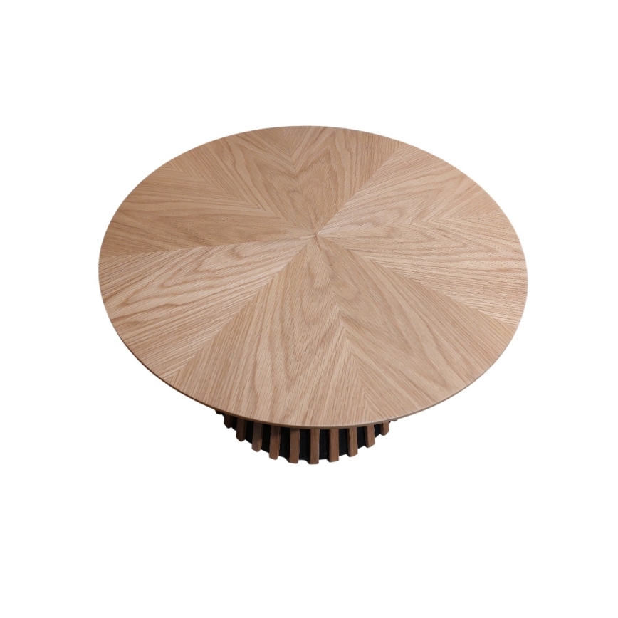 Salontafel CARINA Ø 75 cm eiken/zwart