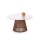 Salontafel CARINA Ø 80 cm bruin/wit/marmerdecor