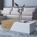 Salontafel CEELIAS 124x42 cm wit/wotan eik