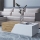 Salontafel CEELIAS 124x42 cm wit/wotan eik