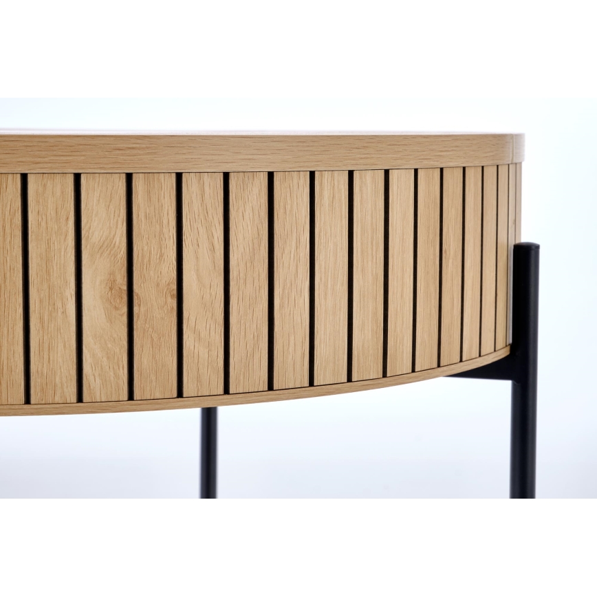 Salontafel DANTE Ø 67 cm bruin/zwart
