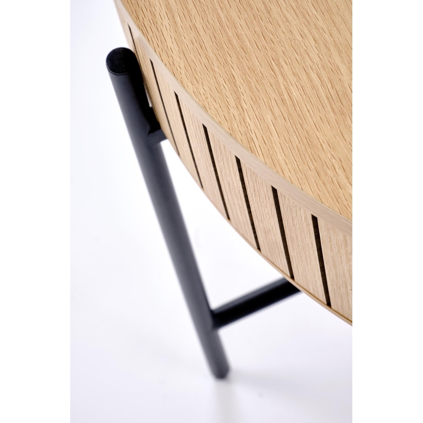Salontafel DANTE Ø 67 cm bruin/zwart