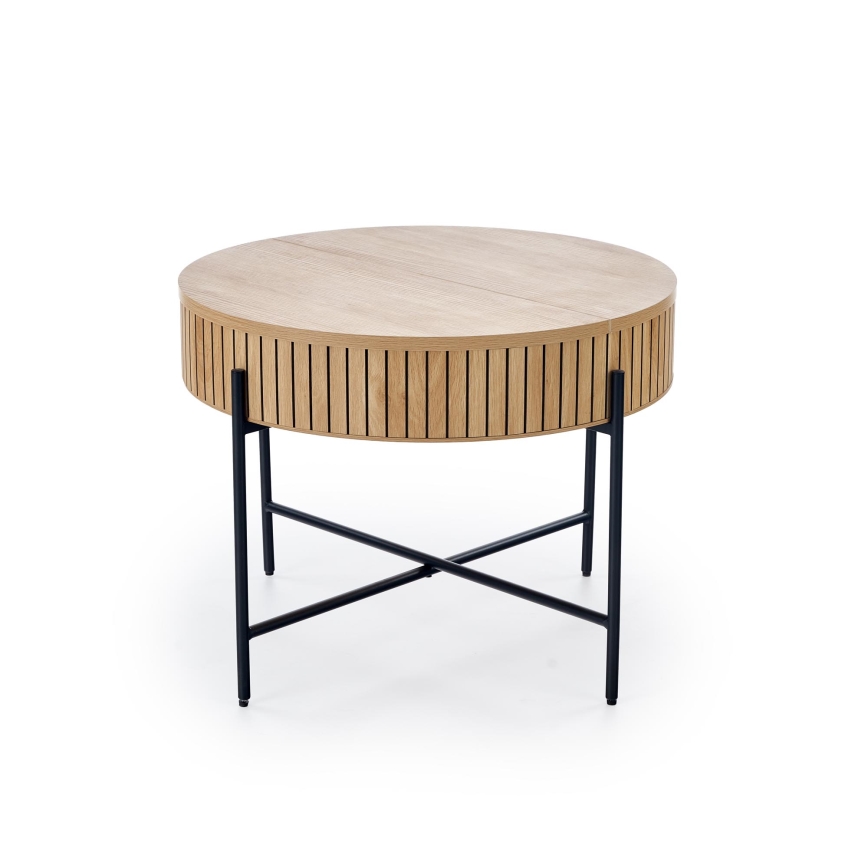 Salontafel DANTE Ø 67 cm bruin/zwart