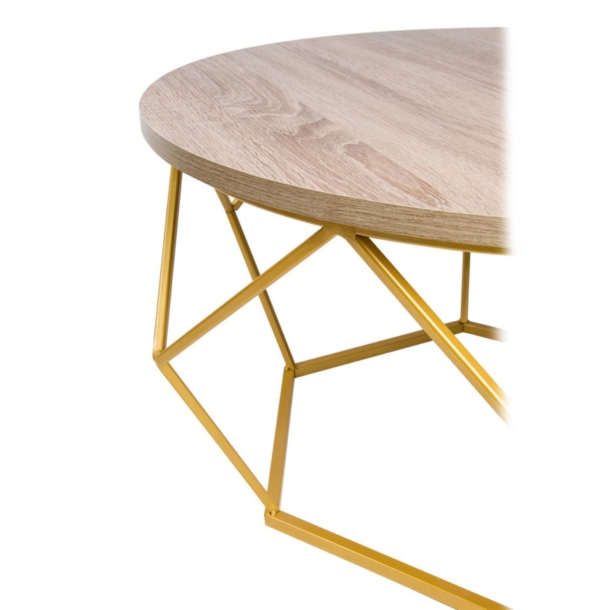 Salontafel DIAMOND 40x70 cm goud/bruin