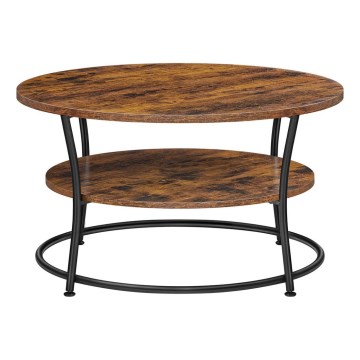 Salontafel ELDUR, bruin/zwart
