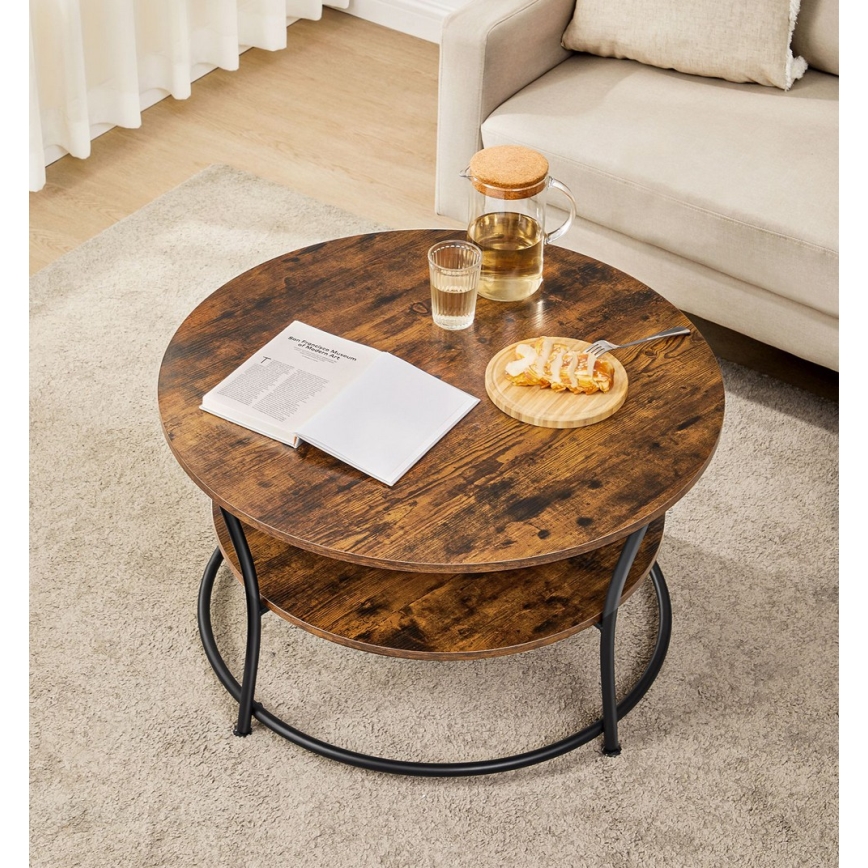 Salontafel ELDUR, bruin/zwart