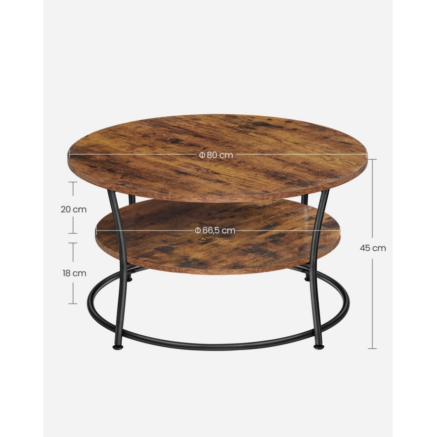 Salontafel ELDUR, bruin/zwart