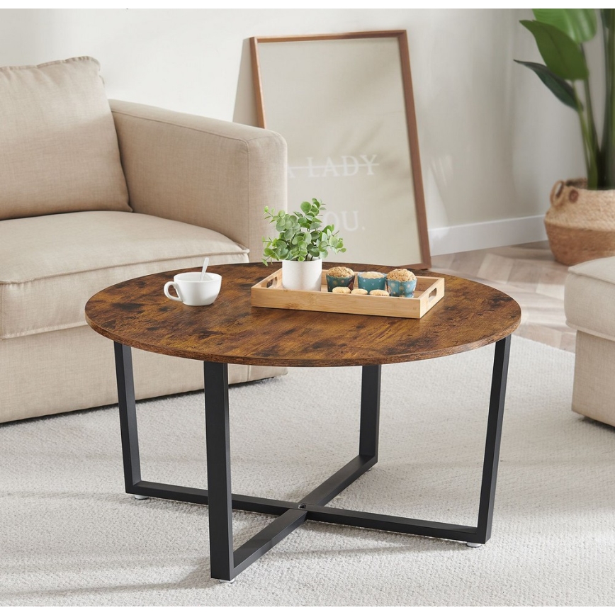 Salontafel ELDUR bruin/zwart
