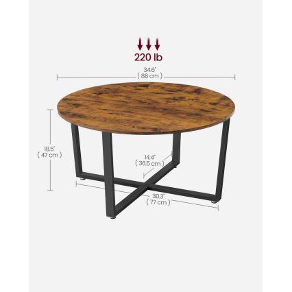 Salontafel ELDUR bruin/zwart